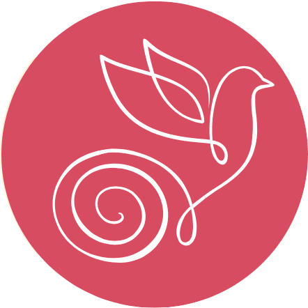 Oiseau sur fond rose